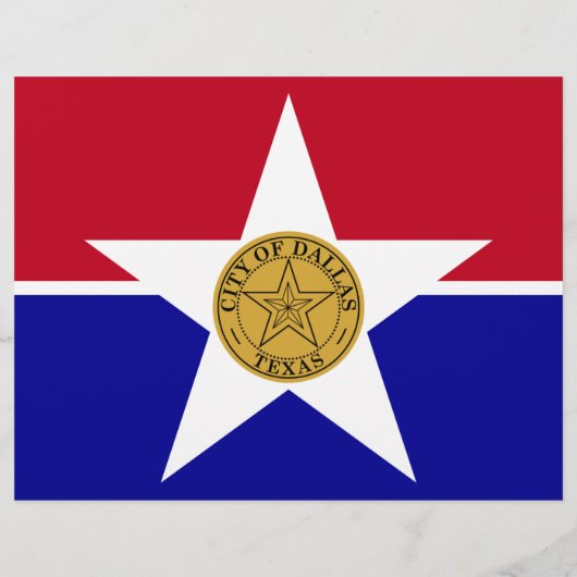 Folder met Vlag van Dallas, VS (Achterkant)