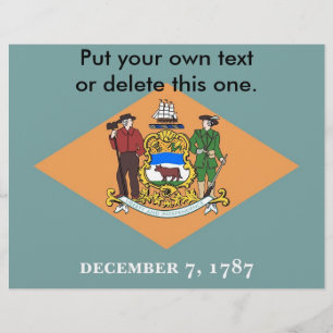 Folder met Vlag van Delaware, V.S.
