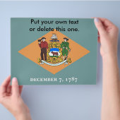 Folder met Vlag van Delaware, V.S. (Hand)