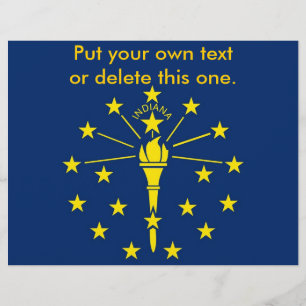 Folder met Vlag van Indiana, Verenigde Staten