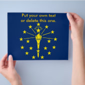 Folder met Vlag van Indiana, Verenigde Staten (Hand)