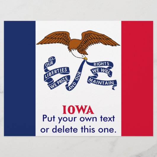 Folder met Vlag van Iowa, V.S. (Voorkant)