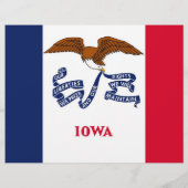 Folder met Vlag van Iowa, V.S. (Achterkant)