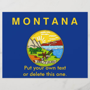 Folder met Vlag van Montana, Verenigde Staten