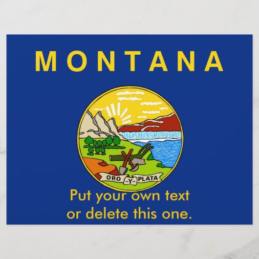Folder met Vlag van Montana, Verenigde Staten (Voorkant)