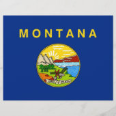 Folder met Vlag van Montana, Verenigde Staten (Achterkant)