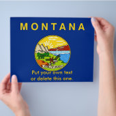 Folder met Vlag van Montana, Verenigde Staten (Hand)