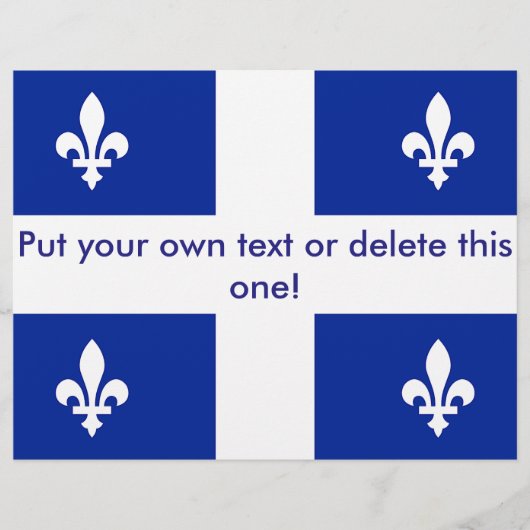 Folder met vlag van Quebec, Canada (Voorkant)
