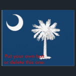 Folder met Vlag van South Carolina, V.S.A.<br><div class="desc">Voeg een touch van trots op South Carolina toe aan uw aankondigingen met onze exclusieve flyer met de vlag van South Carolina!</div>