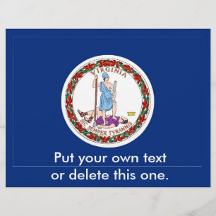 Folder met Vlag van Virginia, V.S.A.