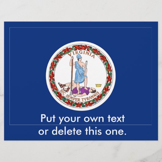 Folder met Vlag van Virginia, V.S.A. (Voorkant)