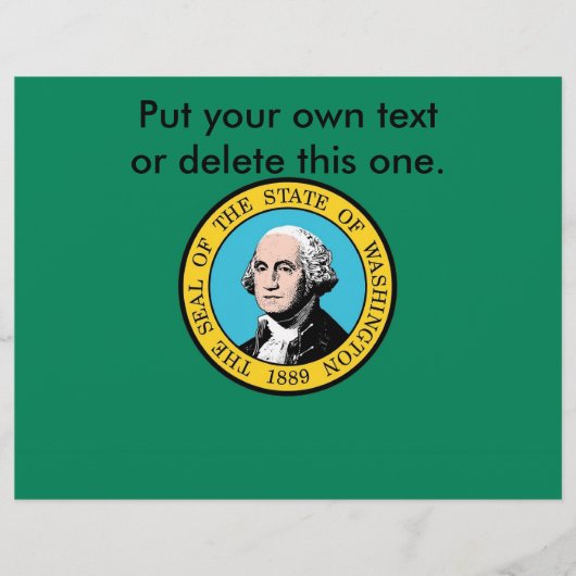 Folder met Vlag van Washington, V.S. (Voorkant)