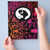 Folder Salon Vlinder Vrouw Silhouet Kleurrijk (Hand)