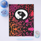 Folder Salon Vlinder Vrouw Silhouet Kleurrijk (Enkel)