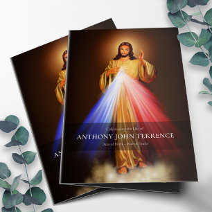 Folders Funeral Programme Divine Mercy Kaart