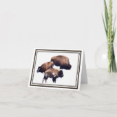 Folding Greeting Card - Bison in Winter Kaart (Voorkant)
