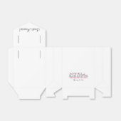 Foldover Cake Bag Typography Pink Heart Bedankdoosjes (Uitgevouwen)