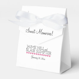 Foldover Cake Bag Typography Pink Heart Bedankdoosjes