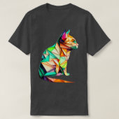 Foldy Feline Origami Cat T-shirt (Design voorkant)