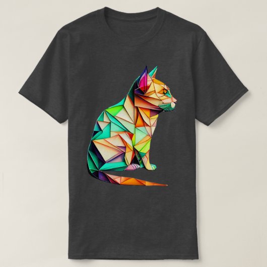 Foldy Feline Origami Cat T-shirt (Design voorkant)