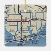 Foley AL  Map Keramisch Ornament (Achterkant)