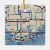 Foley AL  Map Keramisch Ornament (Voorkant)