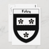 Foley Wapen / Familie Crest Briefkaart (Voorkant / Achterkant)