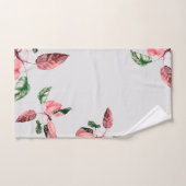 FOLHAGEM ROSA E VERDE BAD HANDDOEK (Handdoek)