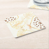 Folhas Douradas Kartonnen Onderzetters (Schuin)