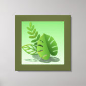 Folhas Verdes Canvas Afdruk (Voorkant)