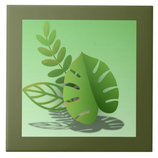 Folhas Verdes Tegeltje (Voorkant)