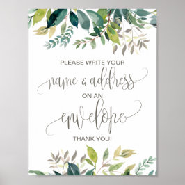 Foliage Adres op een envelop bord Poster