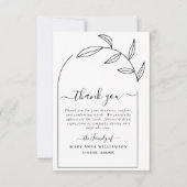 Foliage Arch Text Script Funeral Hartelijk dank Bedankkaart (Voorkant)