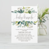 Foliage Baby Brunch Kaart (Staand voorkant)