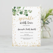 Foliage Baby Sprinkle Card nodigt botanisch uit Kaart (Staand voorkant)