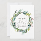 Foliage Baby Sprinkle Kaart (Achterkant)