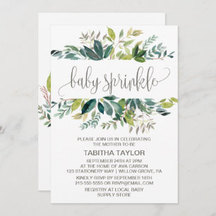 Foliage Baby Sprinkle Kaart