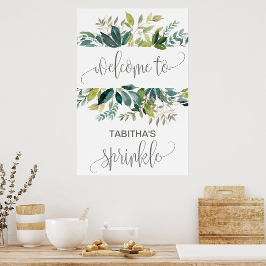 Foliage Baby Sprinkle Welkom Poster (Keuken)