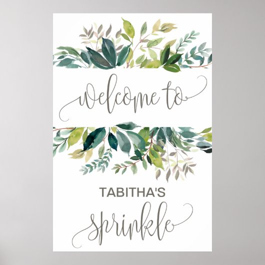 Foliage Baby Sprinkle Welkom Poster (Voorkant)