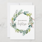 Foliage Baptisme Kaart (Achterkant)