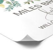 Foliage Baptisme Welkom Poster (Hoek)