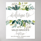 Foliage Baptisme Welkom Poster (Voorkant)