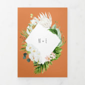 Foliage + bloemenbruiloft uitnodiging en details (Cover)