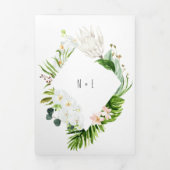 Foliage + bloemenbruiloft uitnodiging en details (Cover)