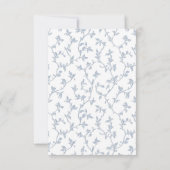 Foliage Blue Crest Wedding Save The Date (Achterkant)