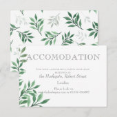 Foliage Boeket ACCOMMODATIEKAART RSVP Kaartje (Voorkant / Achterkant)