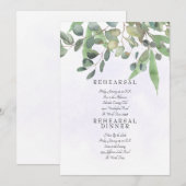 Foliage Bord Lavendel Splash Wedding Kaart (Voorkant / Achterkant)