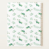 Foliage Botanical Mint Diamond Lijst Weddenschap Planner (Achterkant)