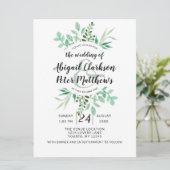 Foliage Botanical Waterverf Wreatbrouwding Kaart (Staand voorkant)