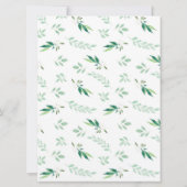 Foliage Botanical Waterverf Wreatbrouwding Kaart (Achterkant)